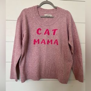 NWOT LOFT “Cat Mama” sweater